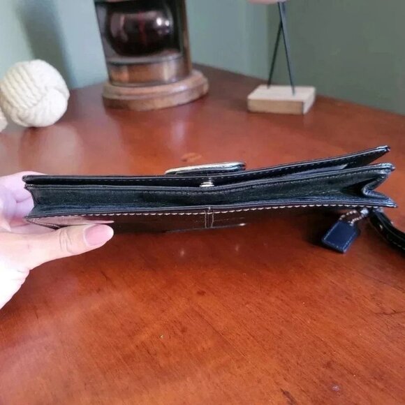 Coach Bleecker Black Patent Leather Clutch - Picture 10 of 14